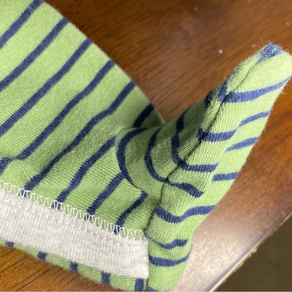 BABY BOY FOOTED PJ | GREEN & BLUE STRIPED | 3 months - Picture 4 of 7